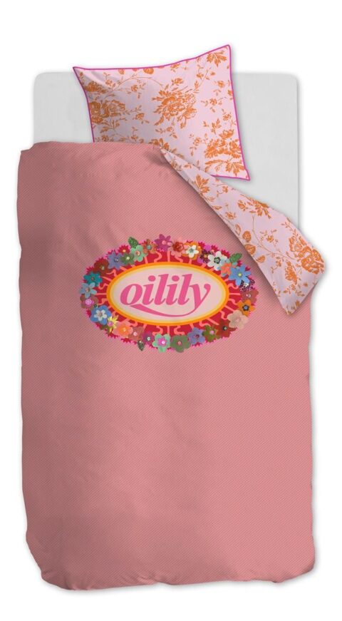 Oilily Dekbedovertrek Prom Flowers Pink 140x200 Beddengoed Katoen