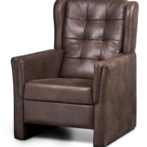 Oorfauteuil Carlos Lichtbruin Fauteuil Leder