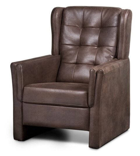 Oorfauteuil Carlos Lichtbruin Fauteuil Leder