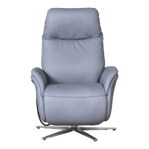 Relaxfauteuil Claudelle Blauw Fauteuil Leder