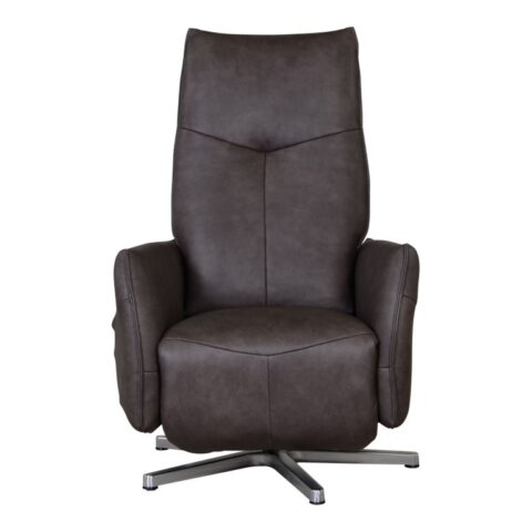 Relaxfauteuil Wedemark Donkerbuin Fauteuil Leder