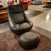 (Showmodel) De Sede Draaifauteuil DS-166 + Hocker Showroommodellen Leder