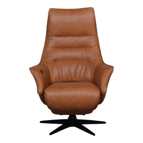 Sta-op Fauteuil Twilla 135 Cognac Fauteuil Leder