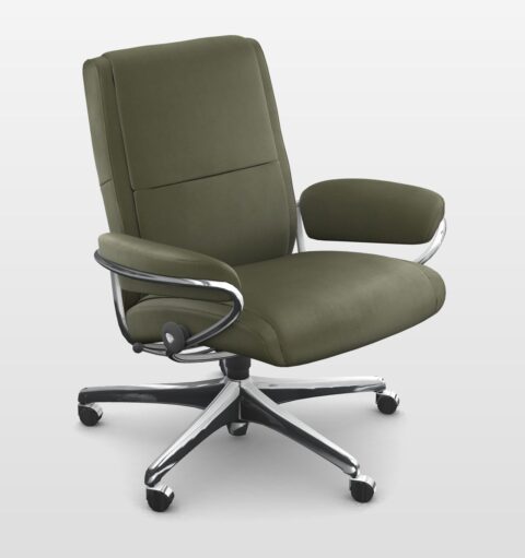 Stressless Bureaustoel Paris Home Office Olive Fauteuil Leder