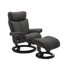 Stressless Fauteuil + Hocker Magic Large Rock Fauteuil Leder