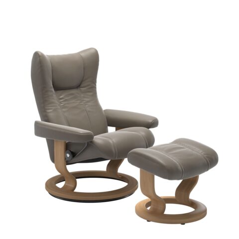 Stressless Relaxfauteuil En Hocker Wing M Mole Fauteuil Leder