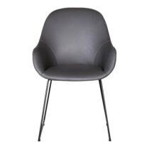 Studio Siena Armstoel SI-D8004 Dark Grey Stoelen Leder