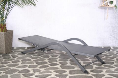 Sunlounger Havana Antraciet Tuinmeubelen Aluminium