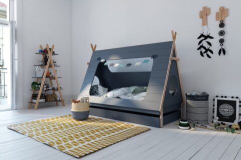 Tipi bedlade grey Kinder- / Tienerkamers MDF / Meubelplaat