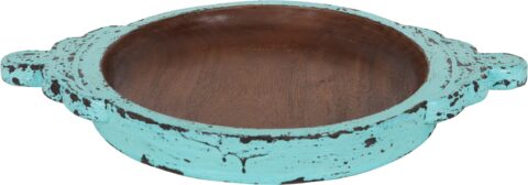 Tray Medaillon Ligt Blue Woon accessoires Hout