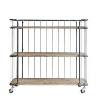 Trolley BePureHome Giro Silver Grey M Kasten Hout