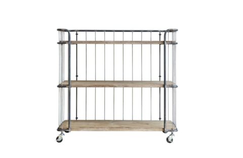 Trolley BePureHome Giro Silver Grey M Kasten Hout