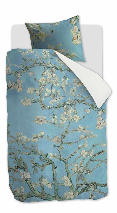 Van Gogh DBO Almond Blossom Blue 140x200/220 Beddengoed Katoensatijn