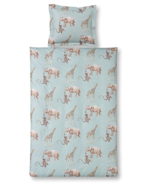 Vandyck Dbo Elephant Kids Dusty Blue 140/220 Beddengoed