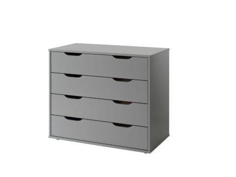 Vipack Commode Pino 4 Laden Grijs Kinder- / Tienerkamers