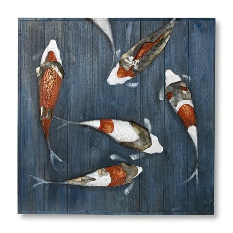 Wanddeco Khoi Fish Set/2 Woon accessoires