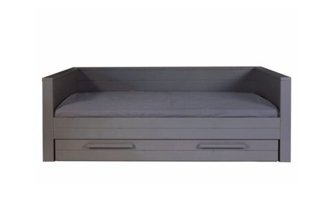 Woood Bedbank Dennis Excl. Lade Steel Grey Kinder- / Tienerkamers Hout