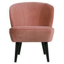 Woood Fauteuil Sara Oud Roze Fauteuil Stof