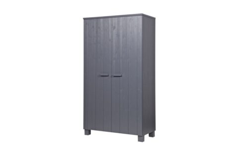 Woood Linnenkast Dennis Steel Grey Kinder- / Tienerkamers Hout