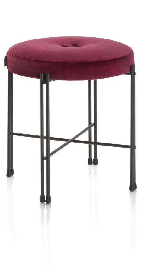 Xooon Poef Roos Bordeaux Stoelen Stof