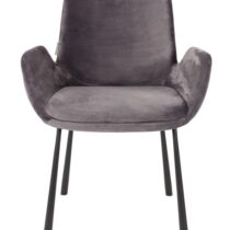 ZUIVER Armstoel Brit Dark Grey Stoelen Stof