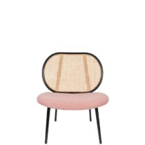 Zuiver Loungechair Spike Roze Fauteuil Stof