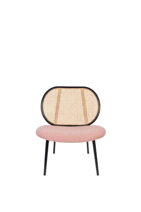 Zuiver Loungechair Spike Roze Fauteuil Stof